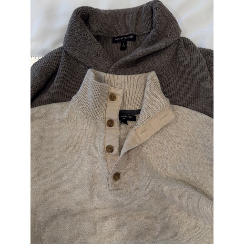 Lot of 2 Men’s Banana Republic Sweaters Bundle Size L Large